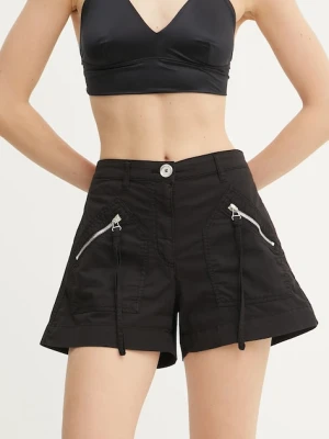 Pinko szorty damskie kolor czarny gładkie medium waist 105159 A2L8