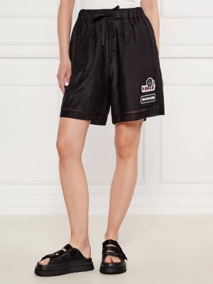 Pinko Szorty LEWIS | Relaxed fit | z dodatkiem jedwabiu czarny
