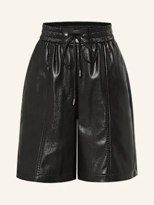 Pinko Szorty Semolino Z Imitacji Skóry schwarz