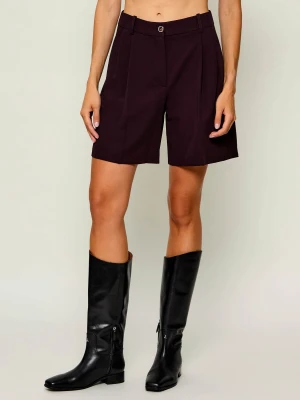 Pinko Szorty Shetana | Relaxed fit bordowy