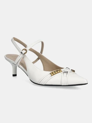 Pinko szpilki skórzane Gloria 18 kolor beżowy SD0489P003Z12