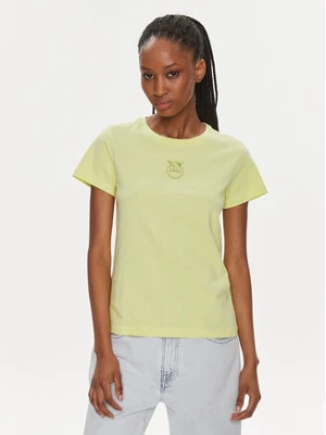 Pinko T-Shirt 100355 A1NW Żółty Regular Fit