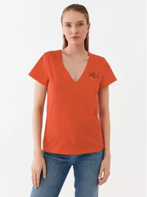 Pinko T-Shirt 100372 A0MA Pomarańczowy Regular Fit
