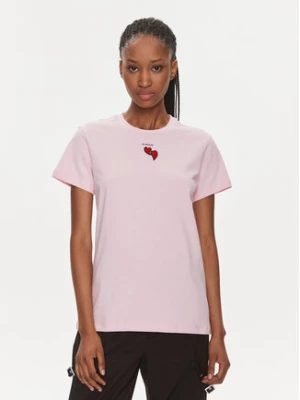 Pinko T-Shirt 100789 A1P8 Różowy Regular Fit