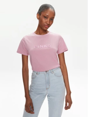 Pinko T-Shirt 101752 A1NW Różowy Regular Fit