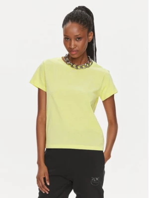 Pinko T-Shirt Basico 100373 A1N8 Żółty Regular Fit