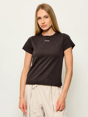Pinko T-shirt Basico | Regular Fit brązowy