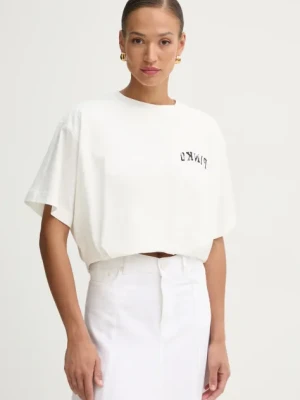 Pinko t-shirt bawełniany damski kolor beżowy 104257 A2C0