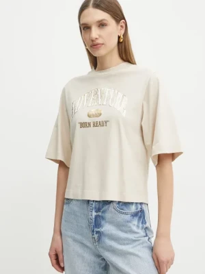 Zdjęcie produktu Pinko t-shirt bawełniany damski kolor beżowy 104604 A2CS