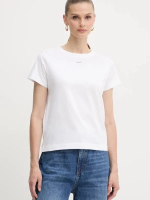 Pinko t-shirt bawełniany damski kolor biały 100373 A2RE