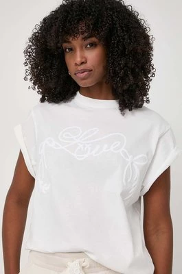 Pinko t-shirt bawełniany damski kolor biały 103138 A1XD