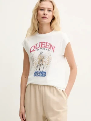 Pinko t-shirt bawełniany damski kolor biały 104603 A2DA