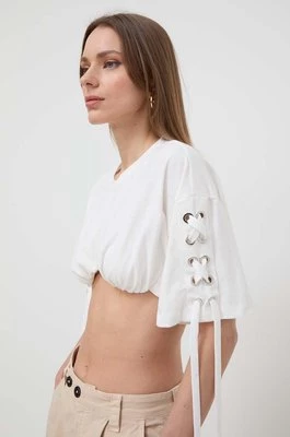 Pinko t-shirt bawełniany damski kolor biały 103755.A1UA