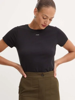Pinko t-shirt bawełniany damski kolor czarny 100373 A228