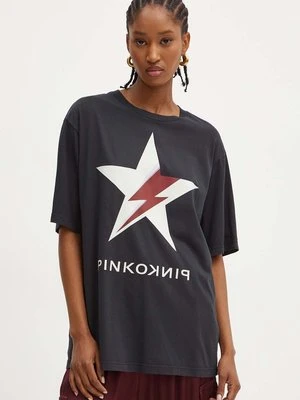 Pinko t-shirt bawełniany damski kolor czarny 101704 A292