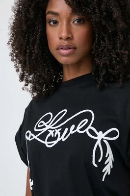 Pinko t-shirt bawełniany damski kolor czarny 103138 A1XD