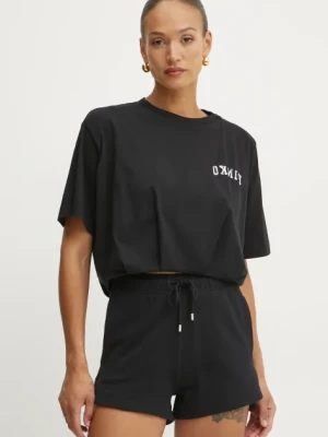 Pinko t-shirt bawełniany damski kolor czarny 104257 A2C0