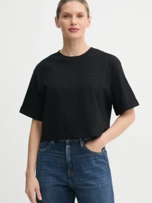 Pinko t-shirt bawełniany damski kolor czarny 104882 A2HN