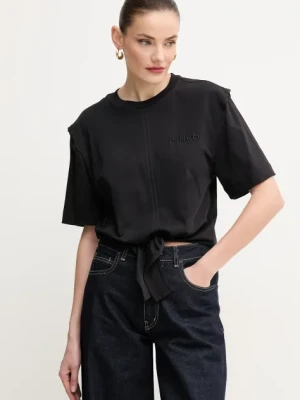 Pinko t-shirt bawełniany damski kolor czarny 105015 A2ID