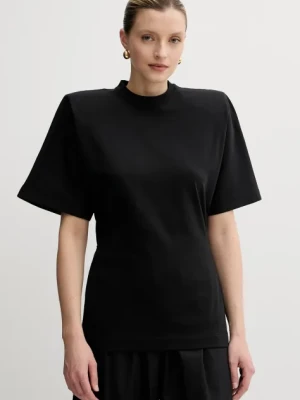 Pinko t-shirt bawełniany damski kolor czarny 105217 A2M2