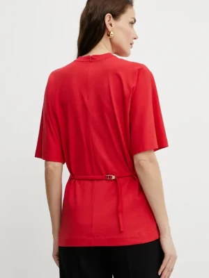 Pinko t-shirt bawełniany damski kolor czerwony 105217 A2M2