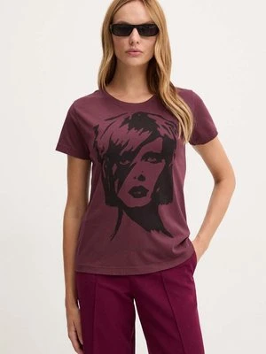 Pinko t-shirt bawełniany damski kolor różowy 100355 A293