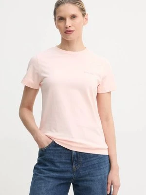 Pinko t-shirt bawełniany damski kolor różowy 101752 A2HN