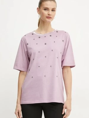 Pinko t-shirt bawełniany damski kolor różowy 104441 A296