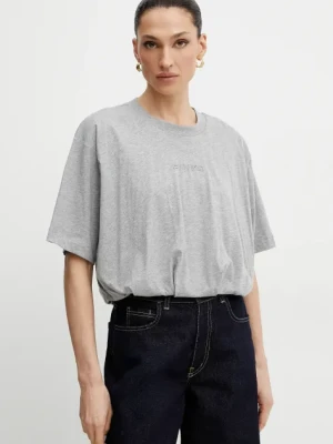 Pinko t-shirt bawełniany damski kolor szary 104257 A2F8