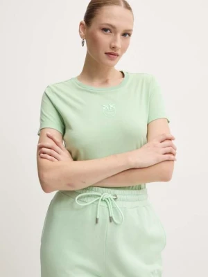 Pinko t-shirt bawełniany damski kolor zielony 100355 A227