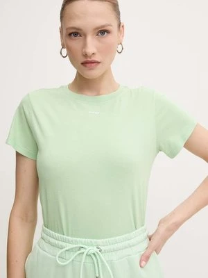 Pinko t-shirt bawełniany damski kolor zielony 100373 A228