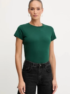 Pinko t-shirt bawełniany damski kolor zielony 100373 A2RE