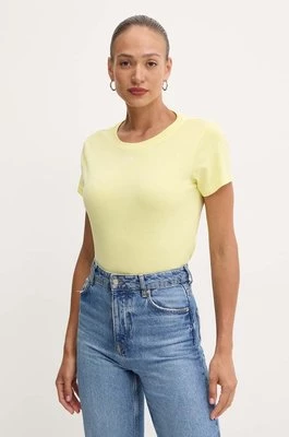 Pinko t-shirt bawełniany damski kolor żółty 100373 A228