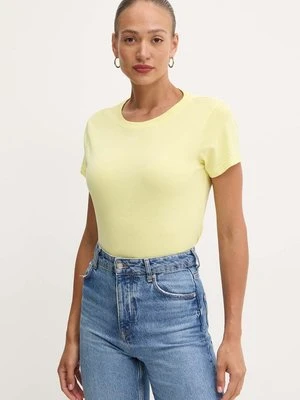 Pinko t-shirt bawełniany damski kolor żółty 100373 A228