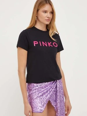 Pinko t-shirt bawełniany kolor czarny 101752.A150