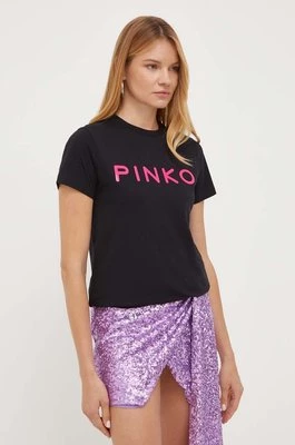 Pinko t-shirt bawełniany kolor czarny 101752.A150