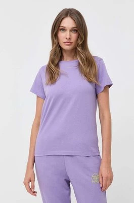 Pinko t-shirt bawełniany kolor fioletowy 100373.A0KP
