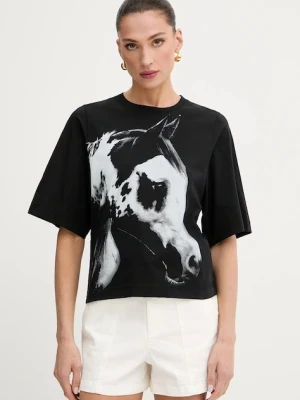 Pinko t-shirt bawełniany REIMAGINE by Patrick Mcdowell damski kolor czarny 105086 A2K1