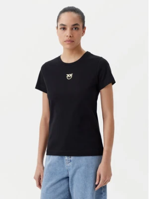 PINKO T-Shirt Bussolotto 100355 A2OD Czarny Regular Fit