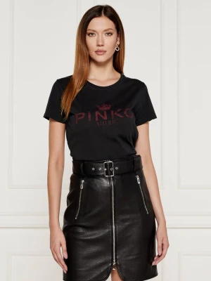 Pinko T-shirt BUSSOLOTTO | Regular Fit czarny