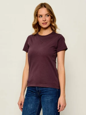 Pinko T-shirt Bussolotto | Regular Fit bordowy
