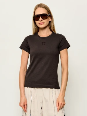 Pinko T-shirt Bussolotto | Regular Fit brązowy