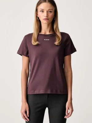Pinko T-shirt damski bawełniany bordowy