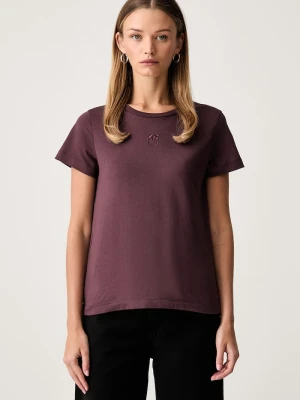Pinko T-shirt damski bawełniany bordowy