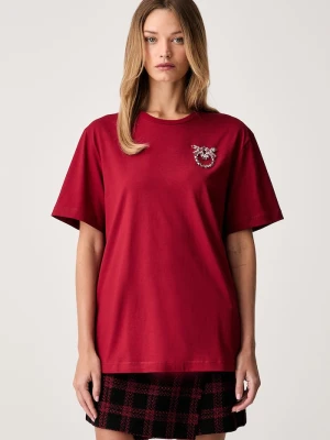 Pinko T-shirt damski bawełniany czerwony
