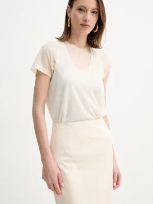 Pinko t-shirt damski kolor beżowy 105152 A2LS