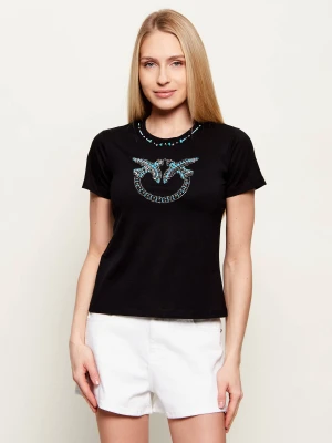 Pinko T-shirt Fidenza | Regular Fit czarny