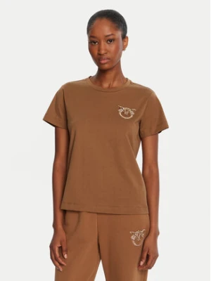 PINKO T-Shirt Nambrone 103320 A2RN Brązowy Regular Fit
