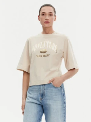 PINKO T-Shirt Niamey 104604 A2CS Beżowy Regular Fit