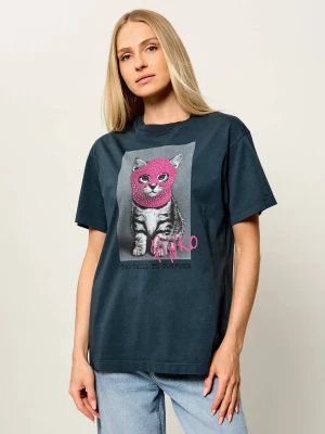 Pinko T-shirt Ogliastro | Relaxed fit grafitowy